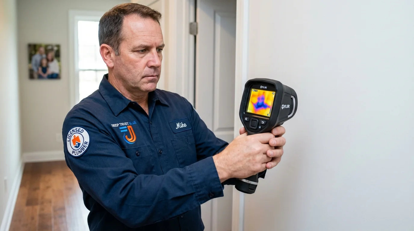 Thermal imaging leak detection by Johns Plumbing LLC in Valley Center